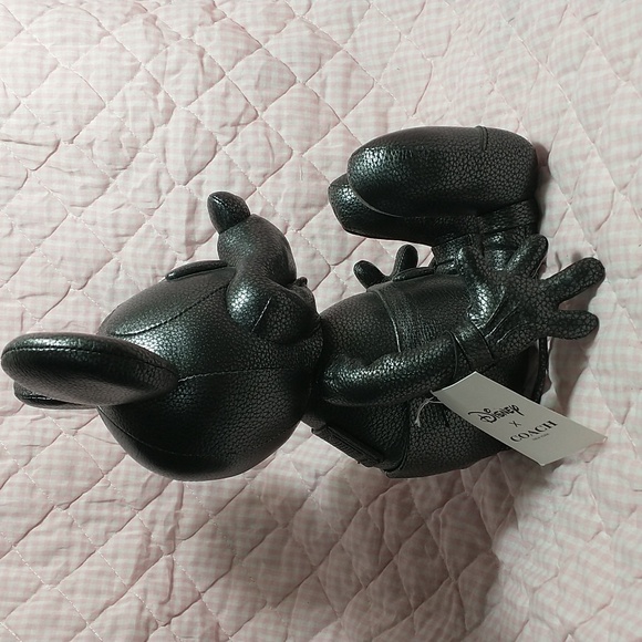 Disney x Coach Black Leather Mickey Mouse Doll - Picture 2 of 8
